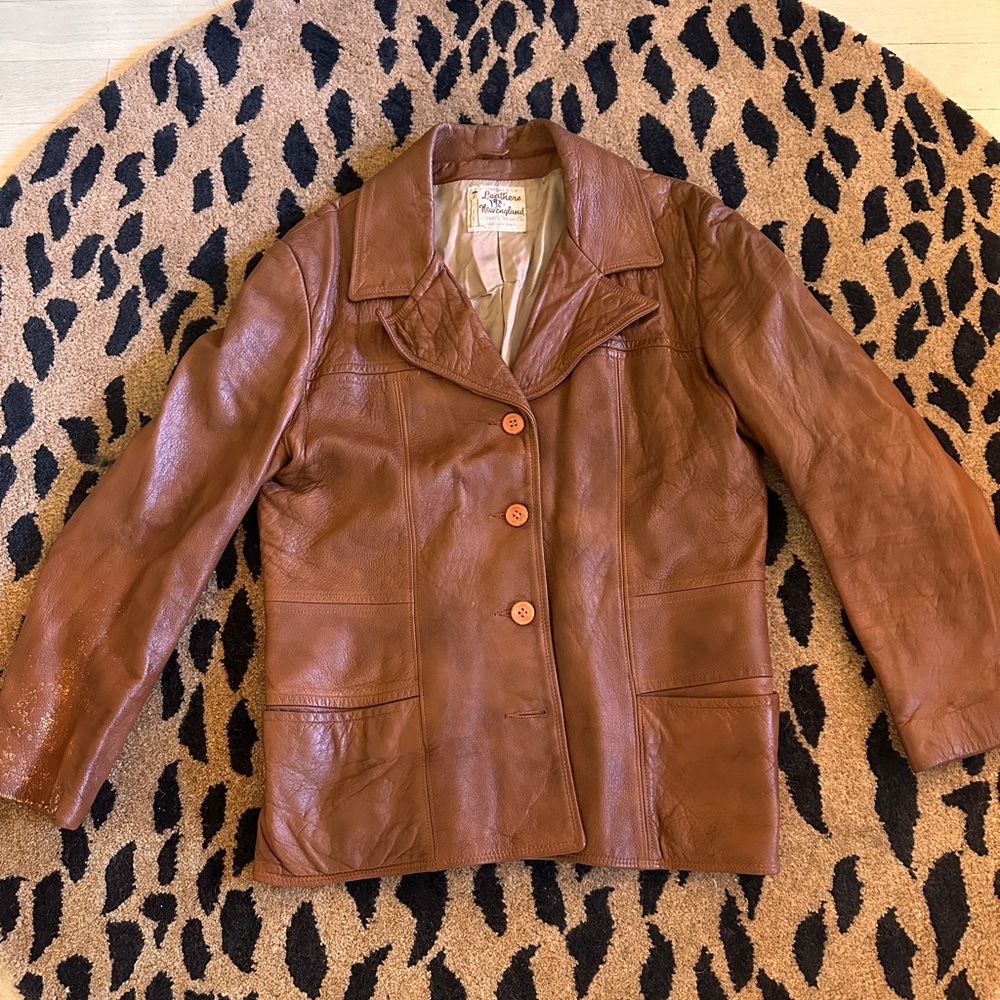 Vintage Brown Leather Women's Jacket